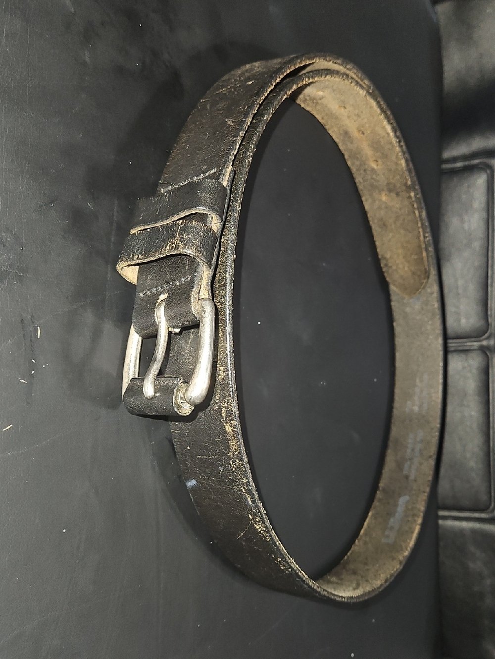 L.L. Bean Cowhide Black Leather Belt - Made in England Size 42